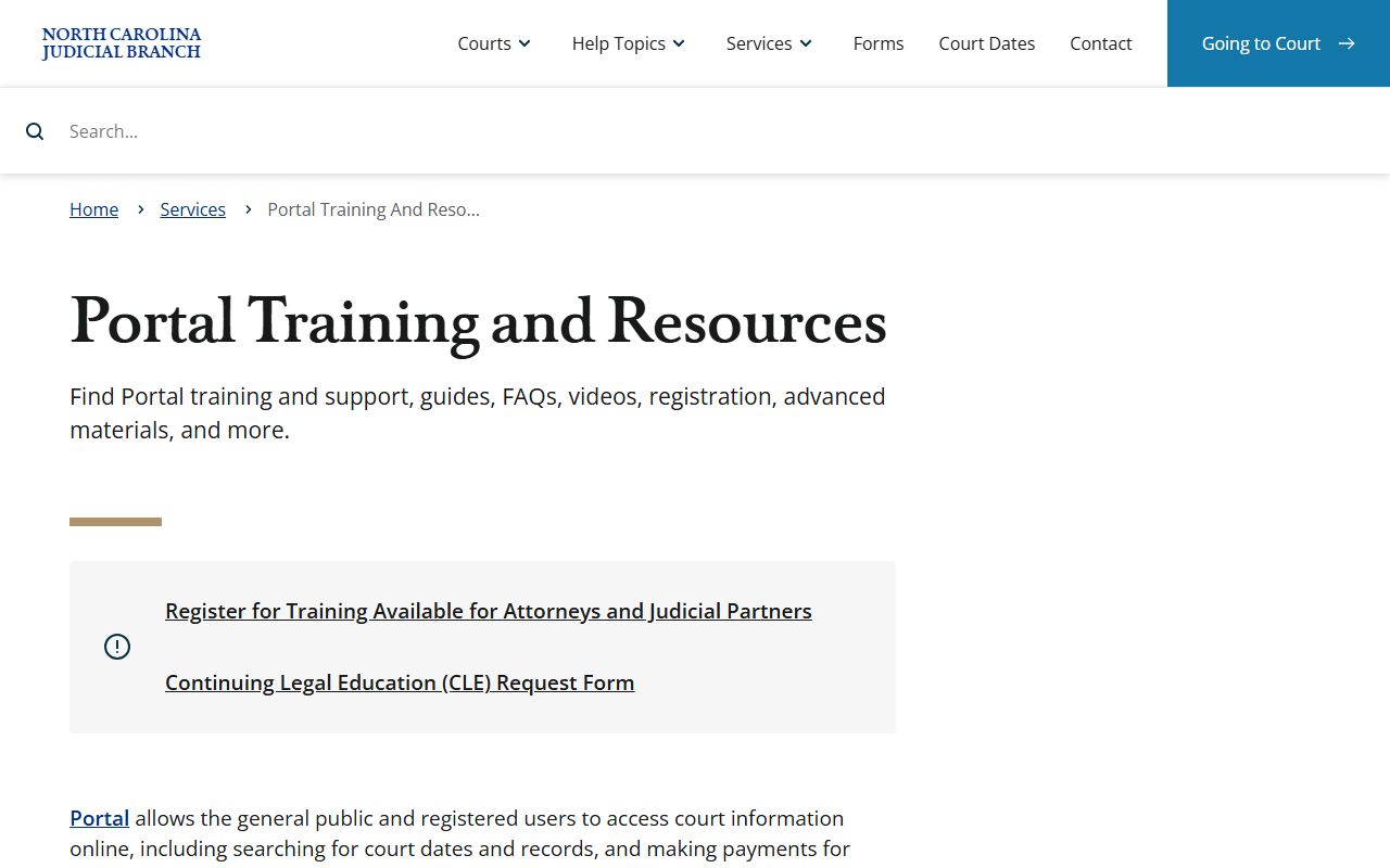 Henderson County Clerk of Superior Court portal training resources