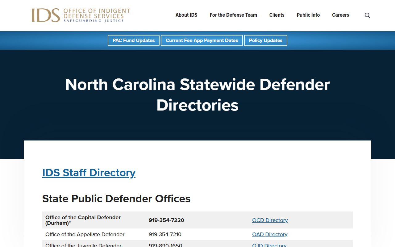 Henderson County criminal court records NC defender directory