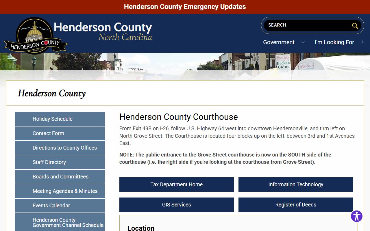 Henderson County court records county courthouse page