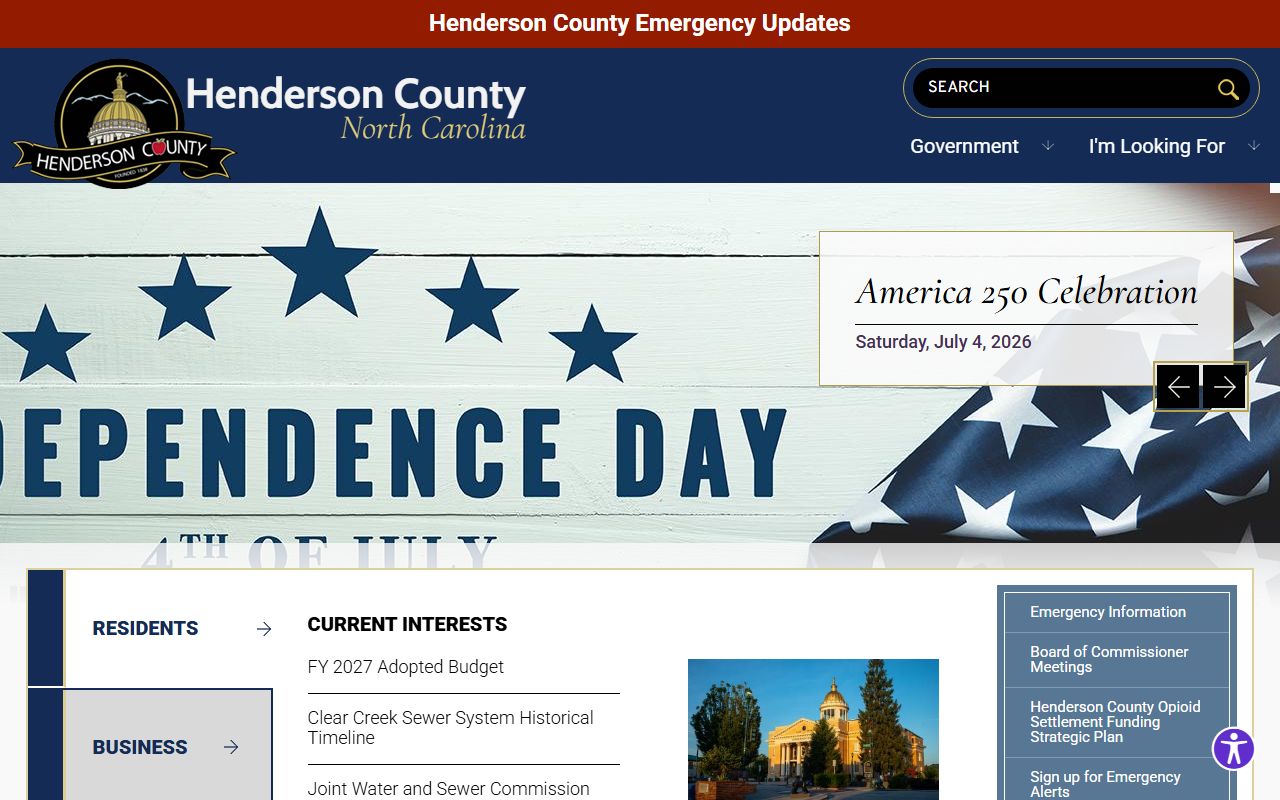 Henderson County court records county government office page