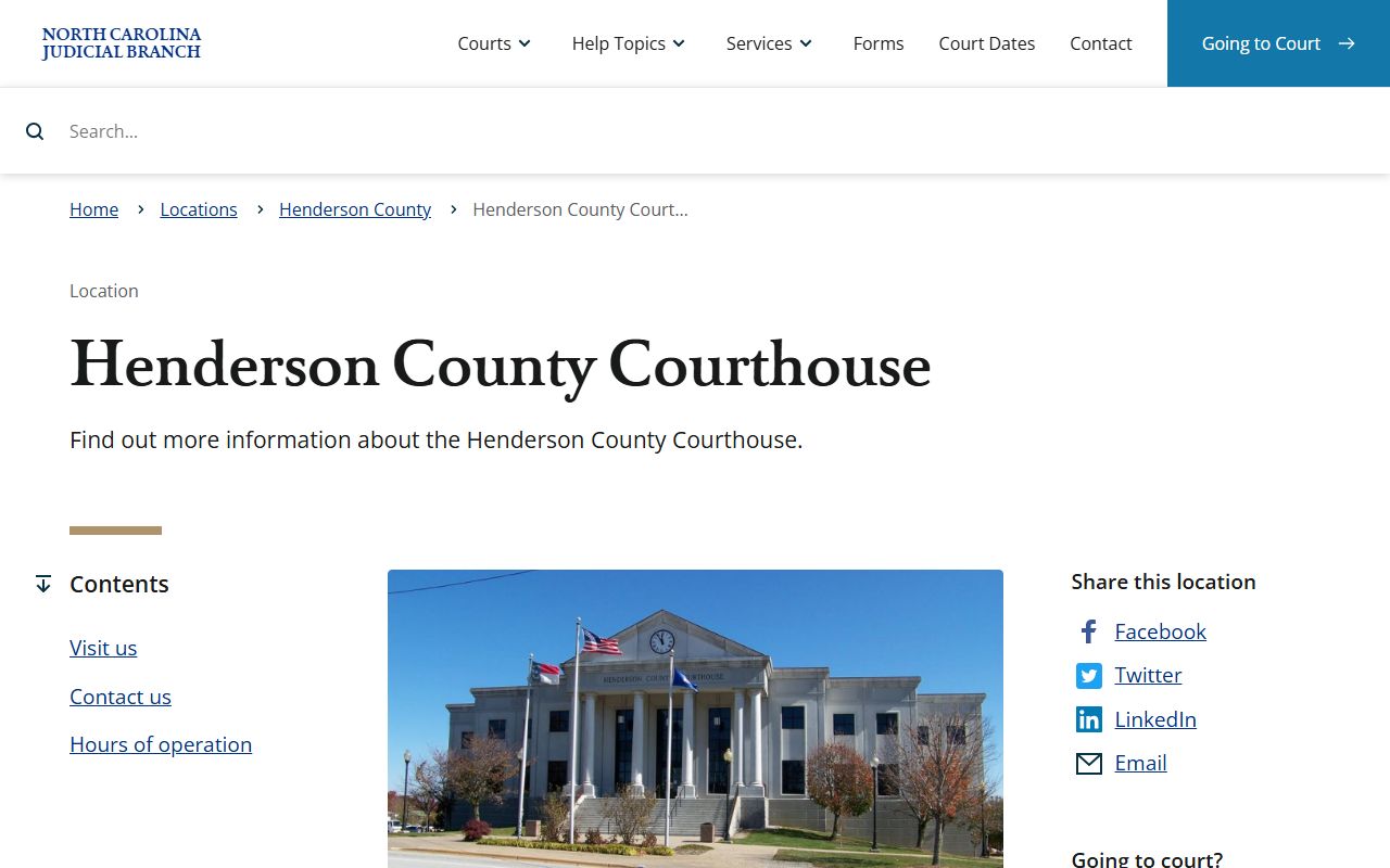 Henderson County court records official courthouse page